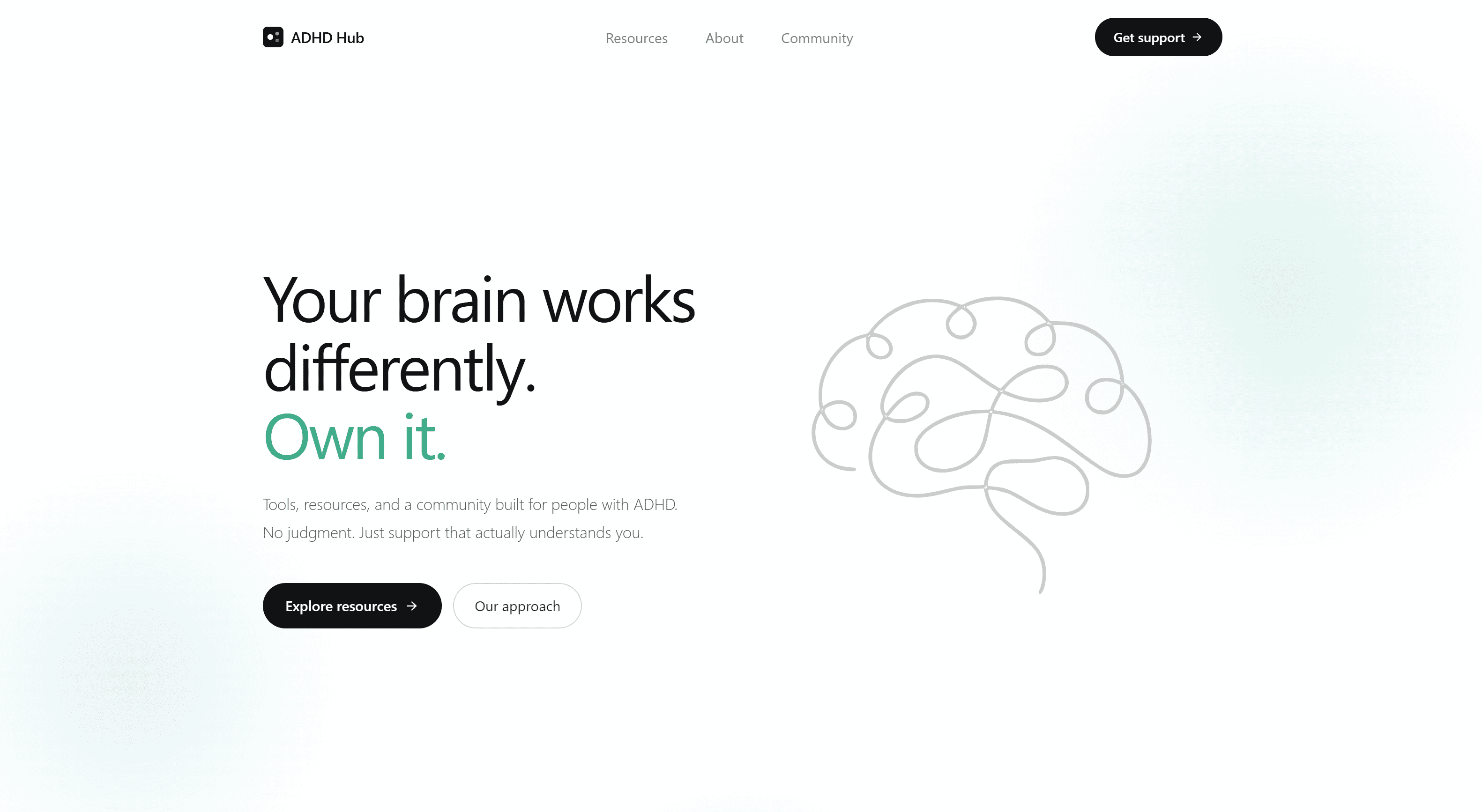 ADHD Hub website preview