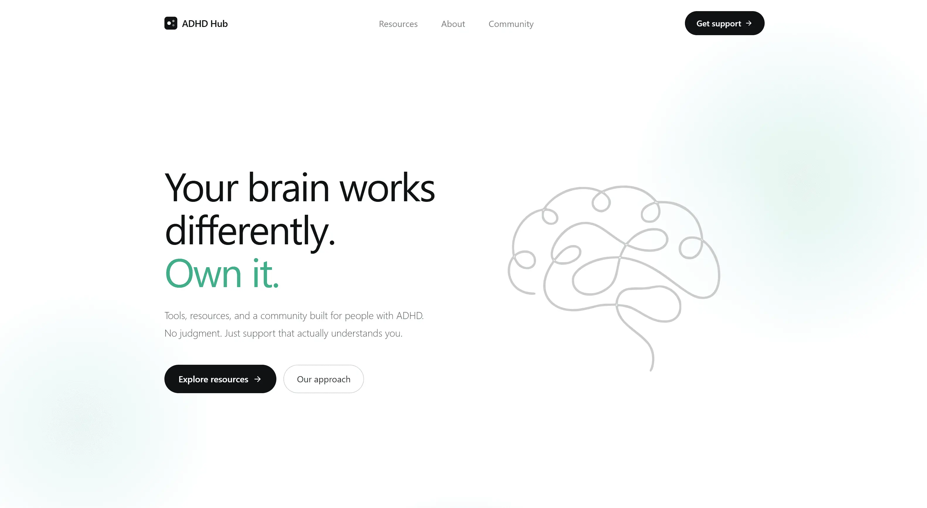 ADHD Hub website preview